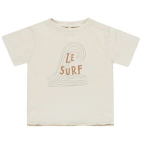 Rylee + Cru Cream 'Le Surf' raw edge Kids Tee